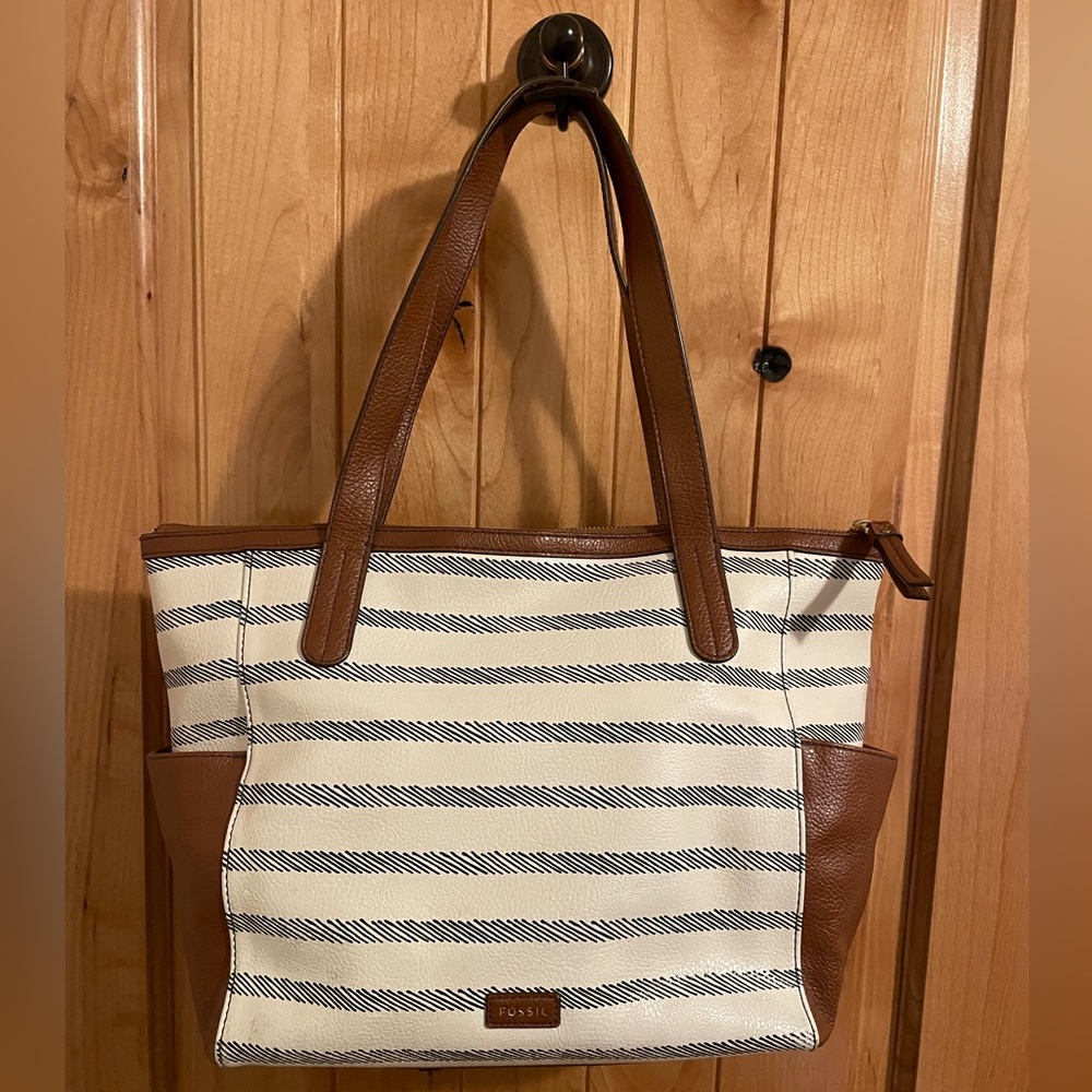 Fossil Sydney Large Stripped Tote